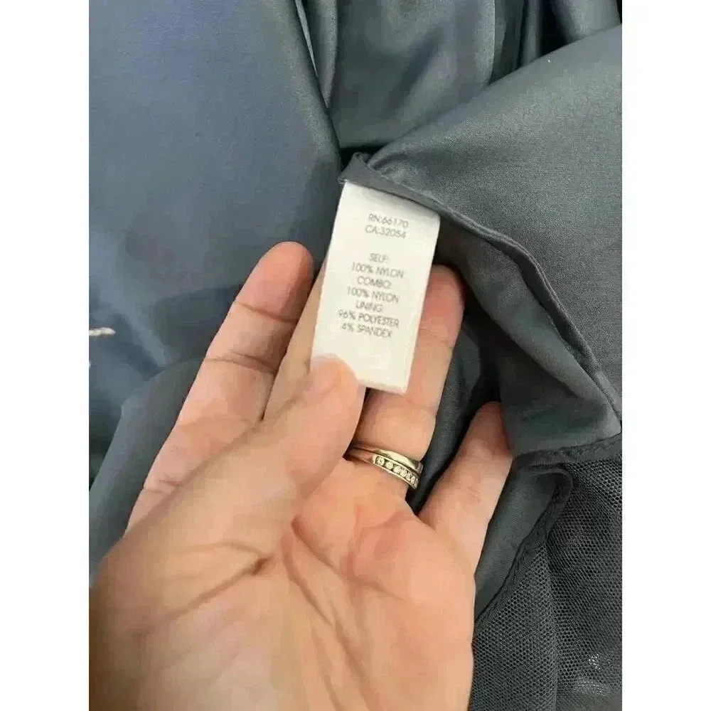 BHLDN Hitherto Fleur Gray Blue Formal Maxi Dress - size 2 - Picture 6 of 6